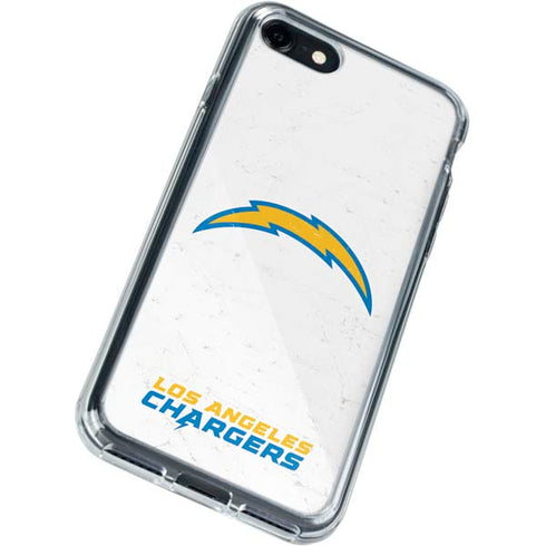 NFL Los Angeles Chargers Distressed iPhone SE (2nd & 3rd Gen) Clear Case