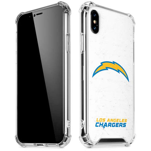 NFL Los Angeles Chargers Distressed iPhone XS Max Clear Case