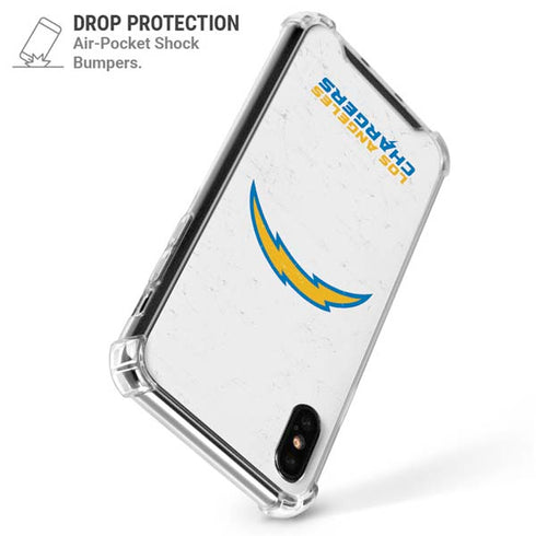 NFL Los Angeles Chargers Distressed iPhone XS Max Clear Case