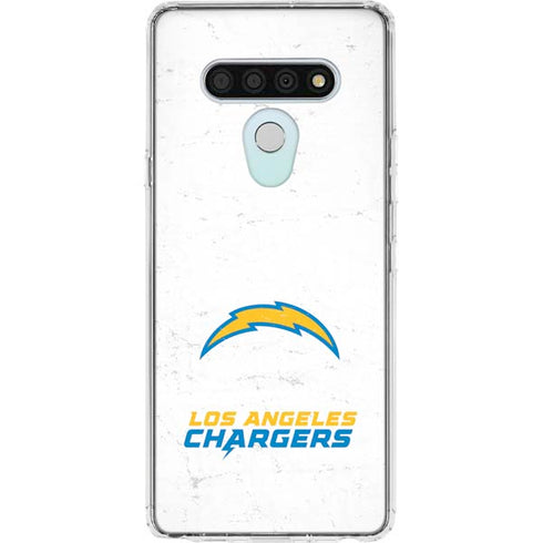 NFL Los Angeles Chargers Distressed LG Stylo 6 Clear Case