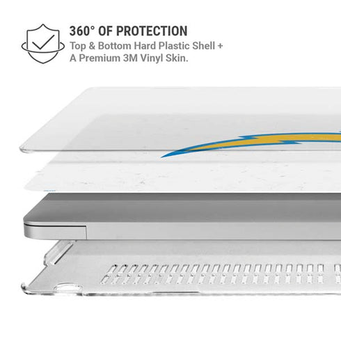 NFL Los Angeles Chargers Distressed MacBook Air 15in (2023-2025) Case plus Skin