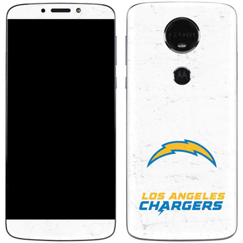 NFL Los Angeles Chargers Distressed Moto E5 Plus Skin