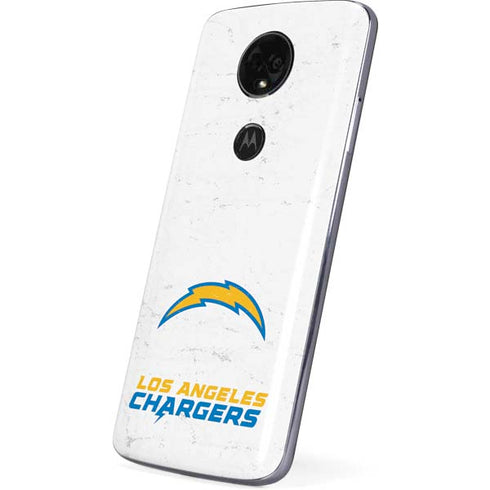 NFL Los Angeles Chargers Distressed Moto E5 Plus Skin