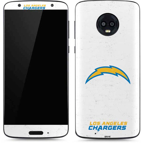 NFL Los Angeles Chargers Distressed Moto G6 Skin