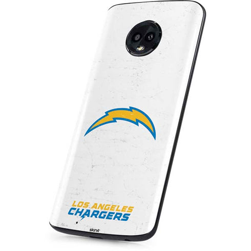NFL Los Angeles Chargers Distressed Moto G6 Skin