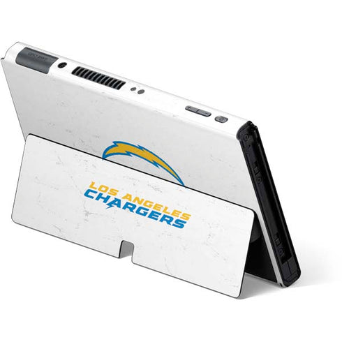 NFL Los Angeles Chargers Distressed Nintendo Switch OLED (2021) Skin