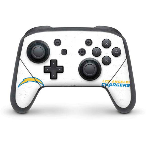 NFL Los Angeles Chargers Distressed Nintendo Switch Pro Controller Skin