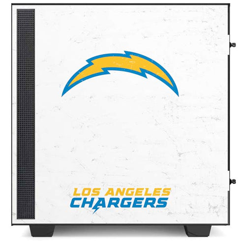NFL Los Angeles Chargers Distressed NZXT H510 Compact ATX Mid-Tower Case Skin