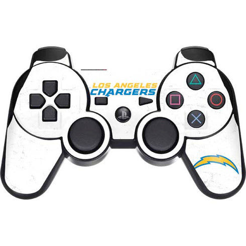 NFL Los Angeles Chargers Distressed PS3 Dual Shock wireless controller Skin