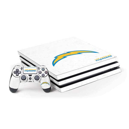 NFL Los Angeles Chargers Distressed PS4 Pro Bundle Skin