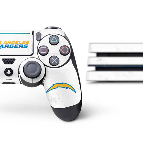 NFL Los Angeles Chargers Distressed PS4 Pro Bundle Skin