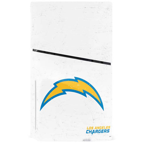 NFL Los Angeles Chargers Distressed PS5 Slim Disk Bundle Skin