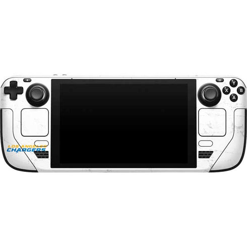 NFL Los Angeles Chargers Distressed Steam Deck Handheld Gaming Computer Skin
