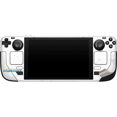 NFL Los Angeles Chargers Distressed Steam Deck Handheld Gaming Computer Skin