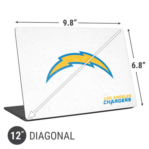 NFL Los Angeles Chargers Distressed Universal Laptop 12in (9.8 x 6.8in) Skin