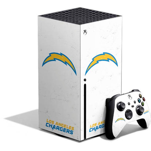 NFL Los Angeles Chargers Distressed Xbox Series X Bundle Skin