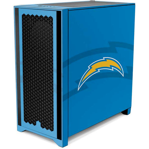 NFL Los Angeles Chargers Double Vision Corsair 4000D Tempered Glass Mid-Tower ATX Case Skin
