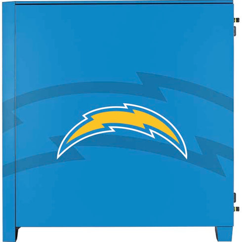 NFL Los Angeles Chargers Double Vision Corsair 4000D Tempered Glass Mid-Tower ATX Case Skin