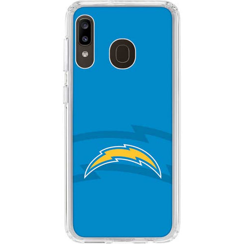 NFL Los Angeles Chargers Double Vision Galaxy A20 Clear Case