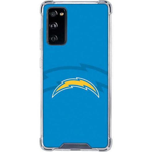 NFL Los Angeles Chargers Double Vision Galaxy S20 FE Clear Case