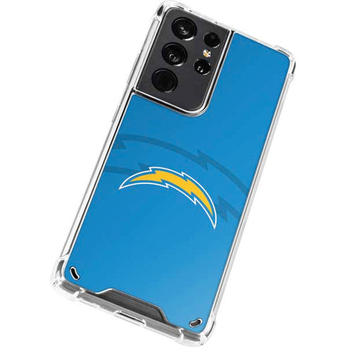 NFL Los Angeles Chargers Double Vision Galaxy S21 Ultra 5G Clear Case