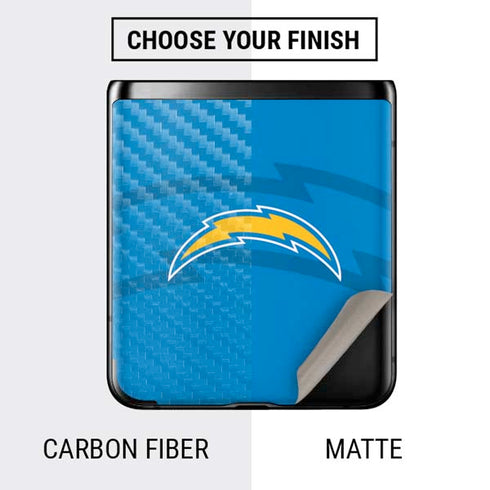 NFL Los Angeles Chargers Double Vision Galaxy Z Flip Skin