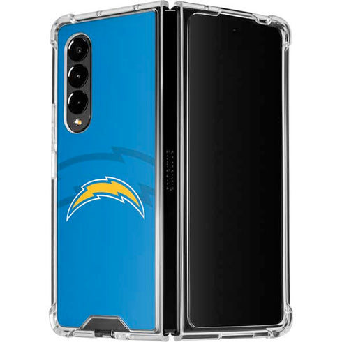 NFL Los Angeles Chargers Double Vision Galaxy Z Fold4 5G Clear Case