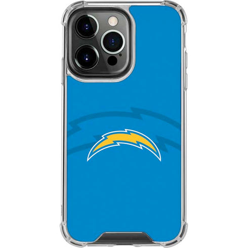 NFL Los Angeles Chargers Double Vision iPhone 14 Pro Clear Case