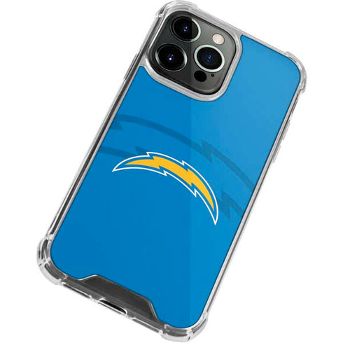 NFL Los Angeles Chargers Double Vision iPhone 14 Pro Clear Case