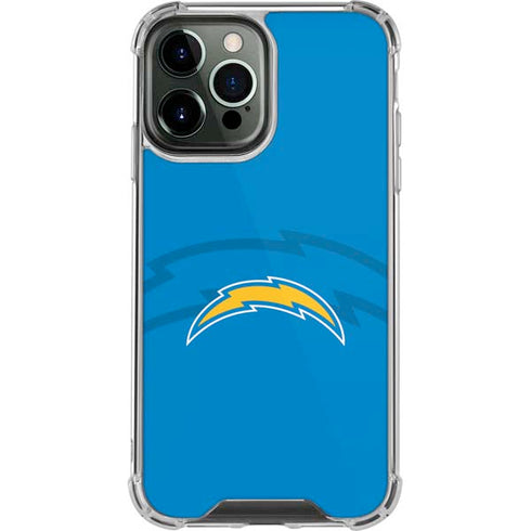 NFL Los Angeles Chargers Double Vision iPhone 14 Pro Max Clear Case