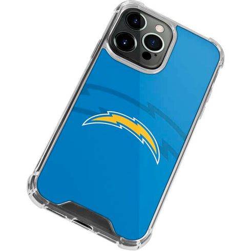 NFL Los Angeles Chargers Double Vision iPhone 14 Pro Max Clear Case