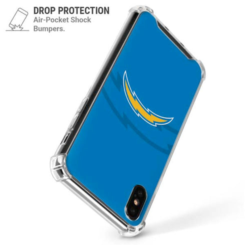 NFL Los Angeles Chargers Double Vision iPhone XS Max Clear Case