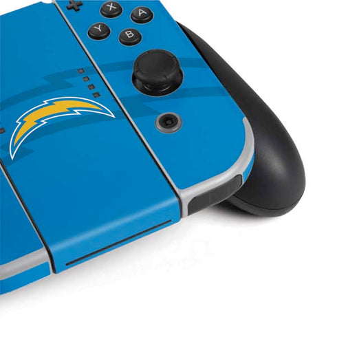 NFL Los Angeles Chargers Double Vision Nintendo Switch OLED (2021) Skin