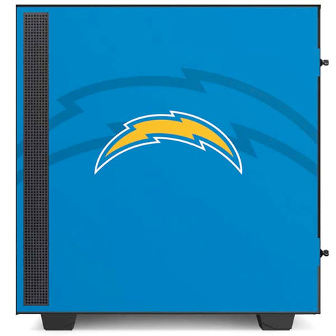 NFL Los Angeles Chargers Double Vision NZXT H510 Compact ATX Mid-Tower Case Skin