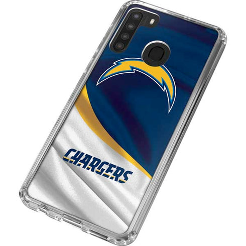 NFL Los Angeles Chargers Galaxy A21 Clear Case