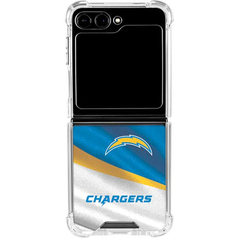 NFL Los Angeles Chargers Galaxy Z Flip5 5G Clear Case