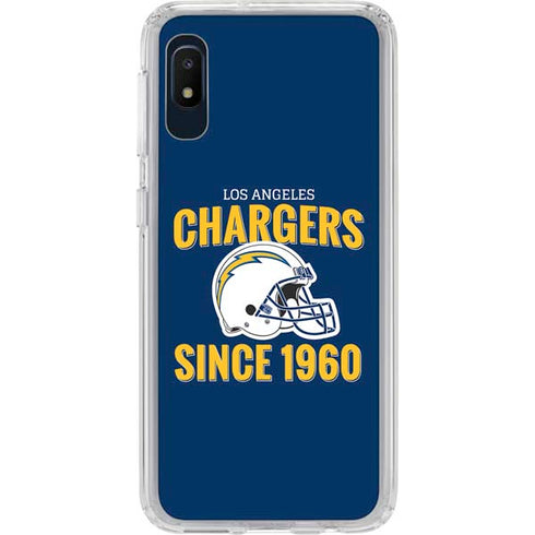 NFL Los Angeles Chargers Helmet Galaxy A10e Clear Case