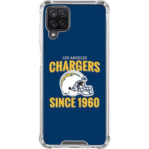NFL Los Angeles Chargers Helmet Galaxy A12 Clear Case