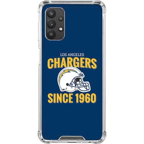 NFL Los Angeles Chargers Helmet Galaxy A32 5G Clear Case