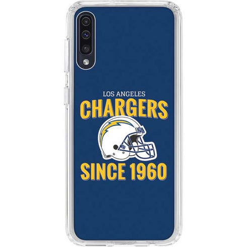 NFL Los Angeles Chargers Helmet Galaxy A50 Clear Case