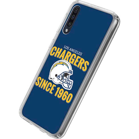 NFL Los Angeles Chargers Helmet Galaxy A50 Clear Case