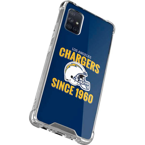 NFL Los Angeles Chargers Helmet Galaxy A71 5G Clear Case