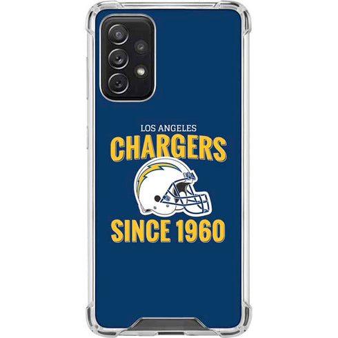 NFL Los Angeles Chargers Helmet Galaxy A72 5G Clear Case