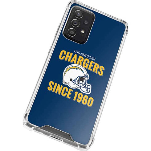 NFL Los Angeles Chargers Helmet Galaxy A72 5G Clear Case