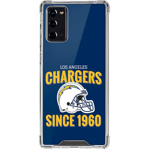 NFL Los Angeles Chargers Helmet Galaxy Note20 5G Clear Case