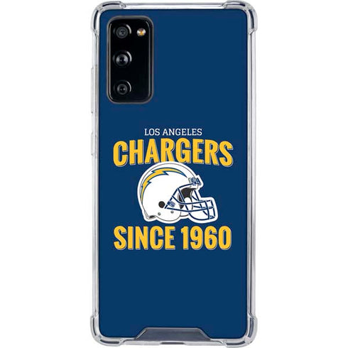 NFL Los Angeles Chargers Helmet Galaxy S20 FE Clear Case