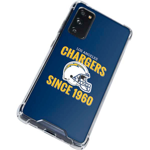 NFL Los Angeles Chargers Helmet Galaxy S20 FE Clear Case