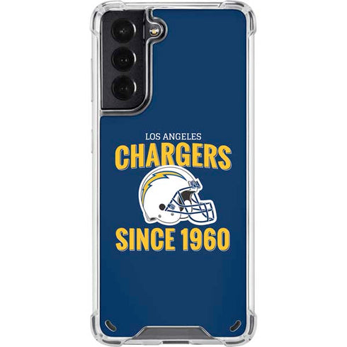 NFL Los Angeles Chargers Helmet Galaxy S21 5G Clear Case