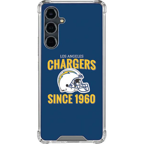 NFL Los Angeles Chargers Helmet Galaxy S23 FE Clear Case