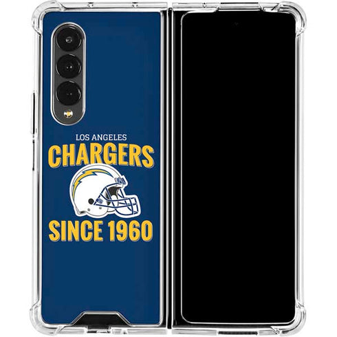 NFL Los Angeles Chargers Helmet Galaxy Z Fold4 5G Clear Case